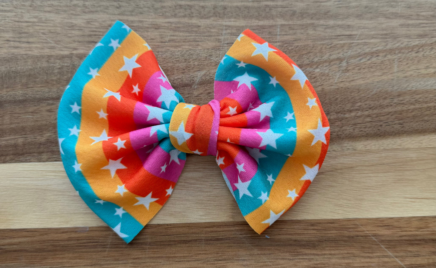 5” Colorful Stars Bow