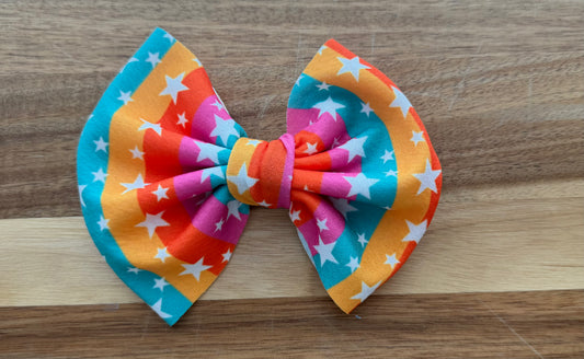 5” Colorful Stars Bow