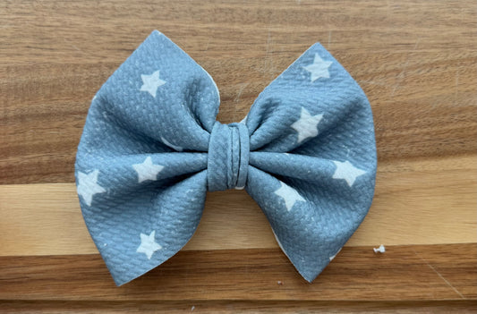 5” Blue Stars Bow